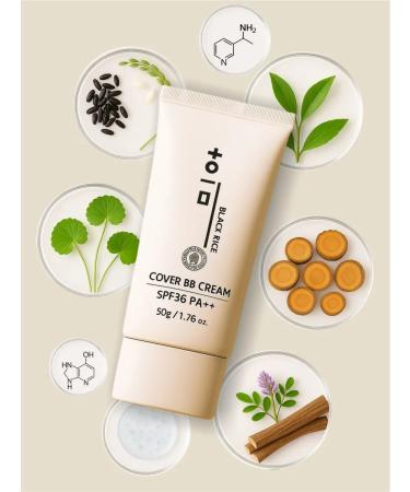 Black Rice Moisturizing Cover BB Cream 13 SPF36 - Buy Online on GoSupps.com