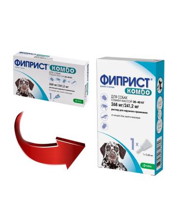 KRKA Fiprist Combo for dogs 20 - 40 kg - Buy Online on GoSupps.com