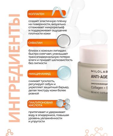 MILOLAB Rejuvenating cream with collagen and Sklan - Buy Online on GoSupps.com