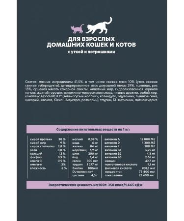 AlphaPet WOW Dry food for cats with duck and giblets - Buy Online on GoSupps.com