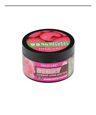 DELICARE Salt scrub for the body "Raspberry and Melissa"