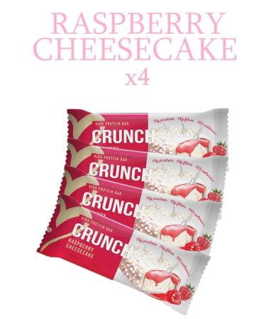 BootyBar Crunch protein bars (4pc60g) raspberry cheesecake