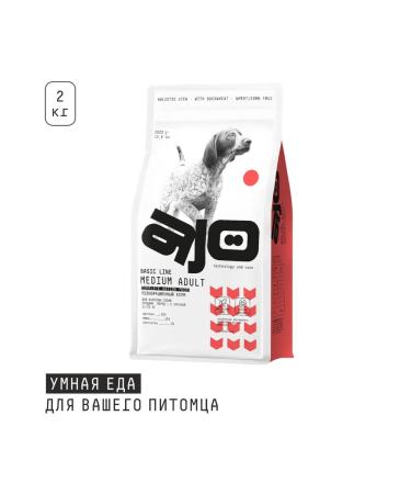 AJO Dry food for dogs of medium breeds 2kg - Buy Online on GoSupps.com