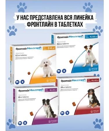 Frontline Nepsard 3 tablets 10-25 kg (term 08 2026) - Buy Online on GoSupps.com