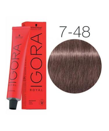 Schwarzkopf Professional Igora Royal 7-48 Average Rough Persistent Creaming