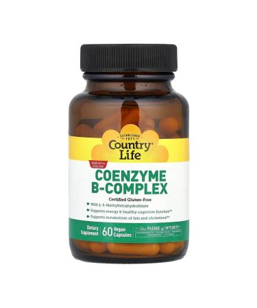 Country Life Coenzyme B-complex 60 vegan capsules - Buy Online on GoSupps.com