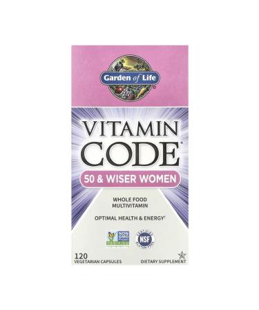 Garden of Life Vitamins for women 50 plus complex 120 capsules - Buy Online on GoSupps.com