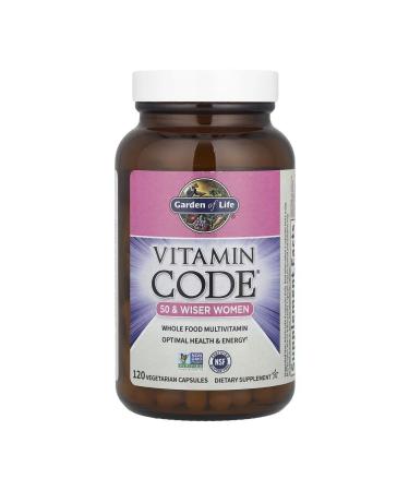 Garden of Life Vitamins for women 50 plus complex 120 capsules - Buy Online on GoSupps.com