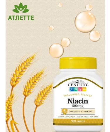 21st Century Niacin from the USA NiaCIN 500 Mg. 100 tab vitamin B3 - Buy Online on GoSupps.com