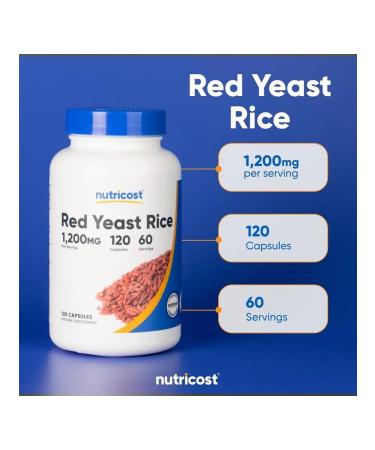 Carlson Nutricost Red Yeast Rice 1200MG 120 Capsules