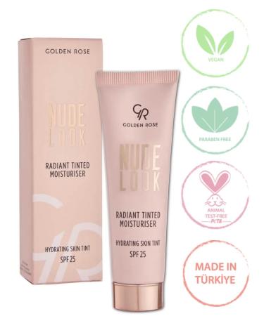 Golden Rose Shining moisturizing tonal cream SPF 25 nude vitamin C - 02 - Buy Online on GoSupps.com