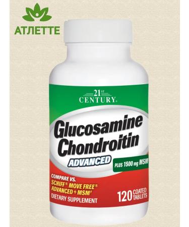 21st Century Glucosamine Chondroitin Plus MSM 120 Tab - Buy Online on GoSupps.com