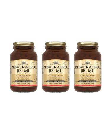 SOLGAR Resveratrol 100 mg 60 capsules (775 mg) x 3 units