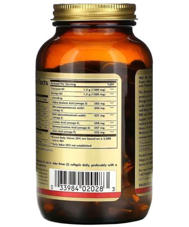 SOLGAR 1300 Mg Omega 3-6-9 60 capsules (1776 mg) x 3 units - Buy Online on GoSupps.com