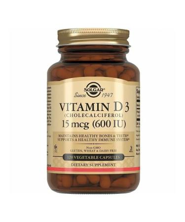 SOLGAR Vitamin D3 600 ME 120 capsules (240 mg)