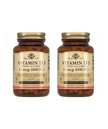 SOLGAR Vitamin D3 600 ME 120 capsules (240 mg) x 2 l