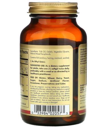 SOLGAR Omega-3 950 Mg ERA & DHA 100 capsules (1950 mg) x 2 units - Buy Online on GoSupps.com