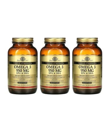 SOLGAR Omega-3 950 Mg ERA & DHA 100 capsules (1950 mg) x 3 units