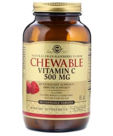 SOLGAR Vitamin C 500 mg 90 chewing tablets (2381 mg)