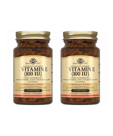SOLGAR Vitamin E 100 me 50 capsules (560 mg) x 2 l