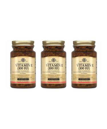 SOLGAR Vitamin E 100 me 50 capsules (560 mg) x 3 l