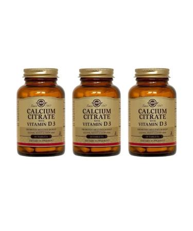 SOLGAR Calcium citrate with vitamin D3 60 Tab (1602mg) x 3