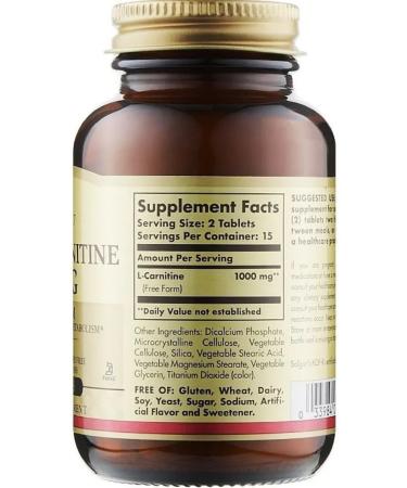 SOLGAR Maxi L-Carnitine 500 Mg 30 tablets (1100 mg) x 2 units - Buy Online on GoSupps.com