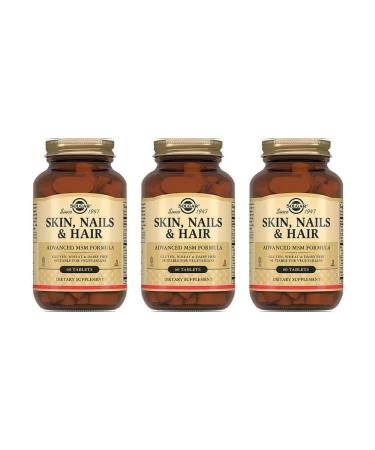 SOLGAR Skin Nails & Hair 60 tablets (1397 mg) x 3 units