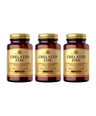 SOLGAR Chelated ZINC (HEALT Zinc) 100 tablets (630 mg) x 3 units