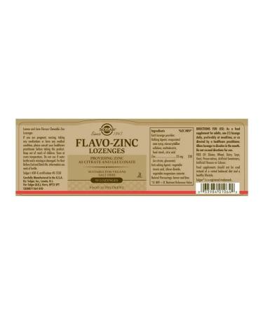 SOLGAR Flavo-Zinc Lozenges 50 loafers (1300 mg) x 3 units - Buy Online on GoSupps.com