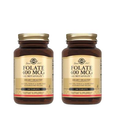 SOLGAR FOLATE 400 MCG Metafolin 100 tablets (250 mg) x 2 units