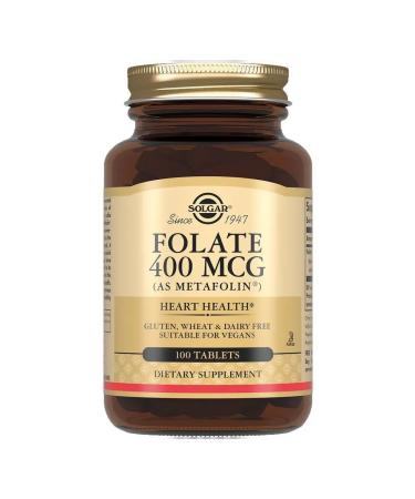 SOLGAR FOLATE 400 MCG Metafolin 100 tablets (250 mg) x 3 units