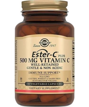 SOLGAR Esther-S Plus vitamin C 500 mg 50 capsules (840 mg)