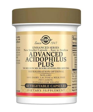 SOLGAR Advanced Acidophilus Plus 60 capsules (738 mg)