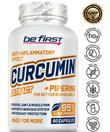 Be First Curcumin + Piperine 60 capsules - Buy Online on GoSupps.com