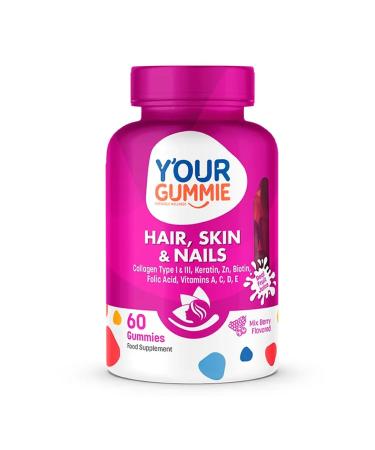 YOUR GUMMIE Vitamins for hair skin and nails. 60 pcs. T rkiye