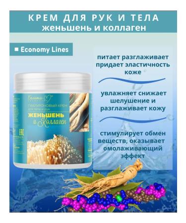 Belita-M Body cream hyaluronic ginseng and collagen Economy Lines - Buy Online on GoSupps.com