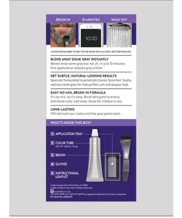 Just for Men Touch of Gray Mustache & Beard B-45 55 - Buy Online on GoSupps.com