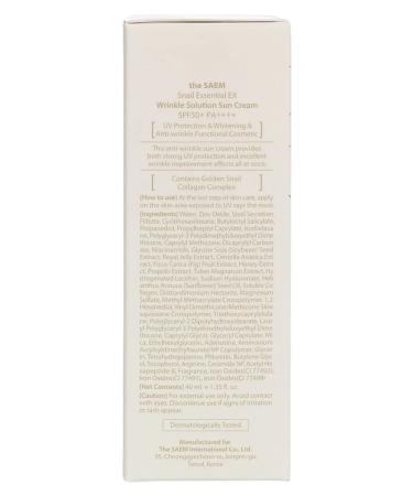 THE SAEM Sunny cream with mucin of a face snail 40 g - Buy Online on GoSupps.com