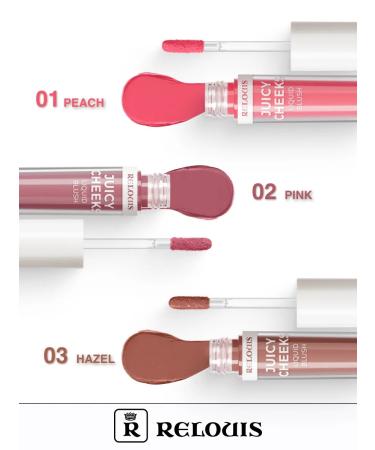 RELOUIS Liquid blush for the lip Juicy Cheecs tone 03 Hazel - Buy Online on GoSupps.com
