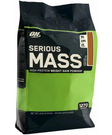 Optimum Nutrition Heiner Serious Mass 5440 gr 12LB chocolate peanut oil - Buy Online on GoSupps.com