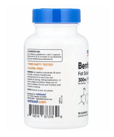 iHerb Benfotiamine vitamin 300 mg - Buy Online on GoSupps.com