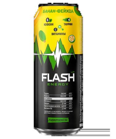 Flash Up Energy Banana Feihoa Energetik 24 banks x 0.45 liters - Buy Online on GoSupps.com