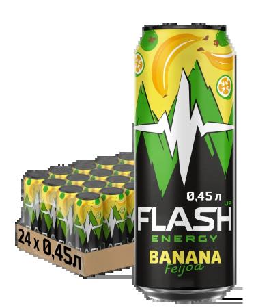 Flash Up Energy Banana Feihoa Energetik 24 banks x 0.45 liters - Buy Online on GoSupps.com