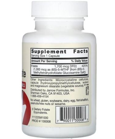 Jarrow Formulas Methyl Flate 1000 g 100 caps - Buy Online on GoSupps.com