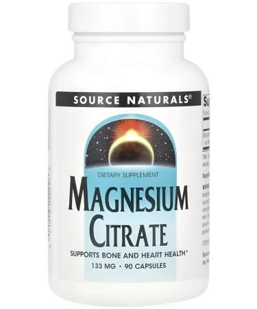 Source Naturals Magnesium citrate 90 capsules