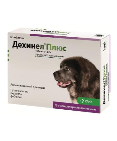 KRKA Dehinel plus tablets from worms for large dogs 12 tab - Buy Online on GoSupps.com