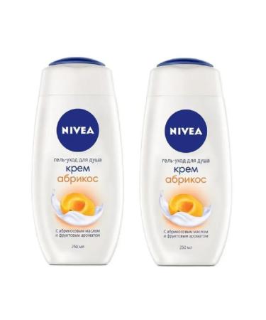 Nivea Gel-car cream for shower milk apricot 250ml 2 pcs