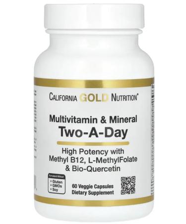 California Gold Nutrition California Gold Two-A-Day multivitamins 60 veg. capsules - Buy Online on GoSupps.com