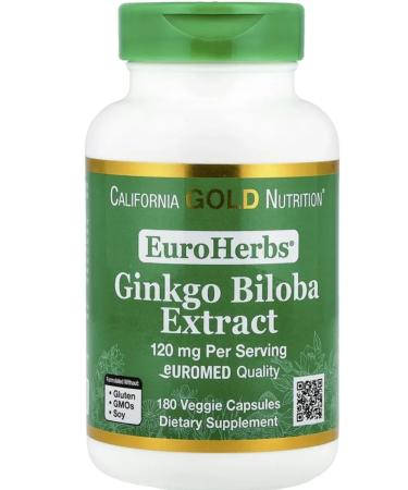 California Gold Nutrition California Gold ginkgo biloba 120mg 180 kapsul - Buy Online on GoSupps.com